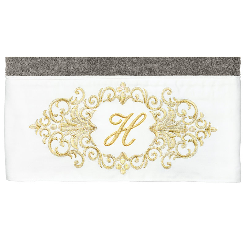Winston Porter 100% Turkish Cotton MONICA 2PC Embellished Bath Towel Set, H