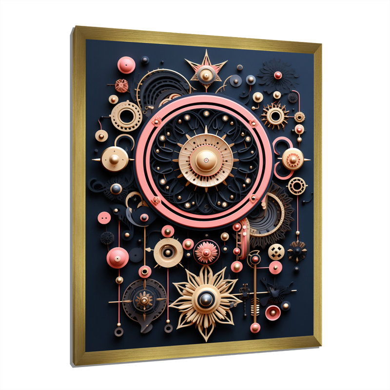 Ancienne sagesse à travers la galaxie sarcelle - décoration murale géométrique moderne, H 44 po x l 34 po x P 1,5 po