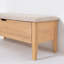 Banc Oslo en chêne blanc américain de 43 po – Tissu Riely
