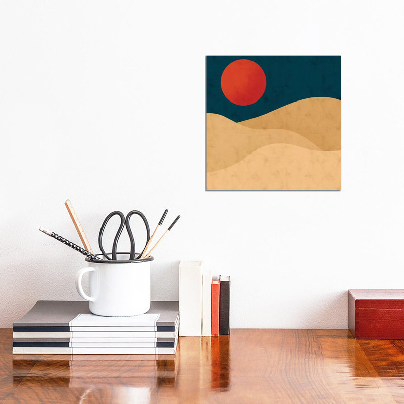 Sahara par Reyna Noriega - impression d'art graphique, H 12 po x l 12 po x P 1,5 po, Toile tendue, Pas de tapis
