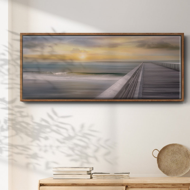 Sundown- Framed Canvas, 12" H x 30" W