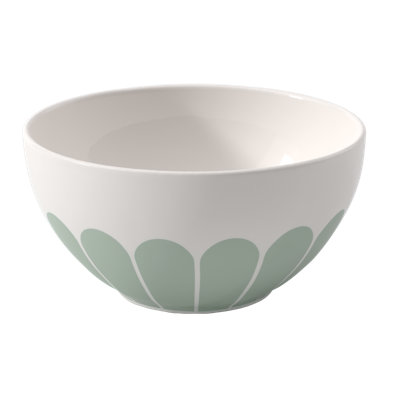 Villeroy & Boch Fleur Vert Collection Cereal Bowl, Premium Porcelain, Made in Germany, Perfect for Cereal, Oatmeal or Rice Dishes, Dishwasher and Microwave Safe, 14.5 oz Capacity, 5.5 x 2.75 in, Green