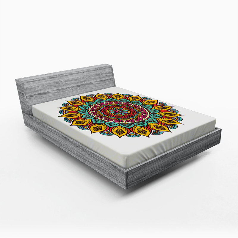 Microfiber Floral Fitted Sheet, Full Fitted Sheet