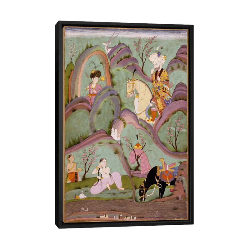 « islamique khusraw », reproduction d’art sur toile shirin, L 18 po x H 26 po x P 1,5 po, Toile avec cadre noir, Pas de tapis
