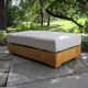 Aniston Teak Outdoor Ottoman with Sunbrella® Cushion