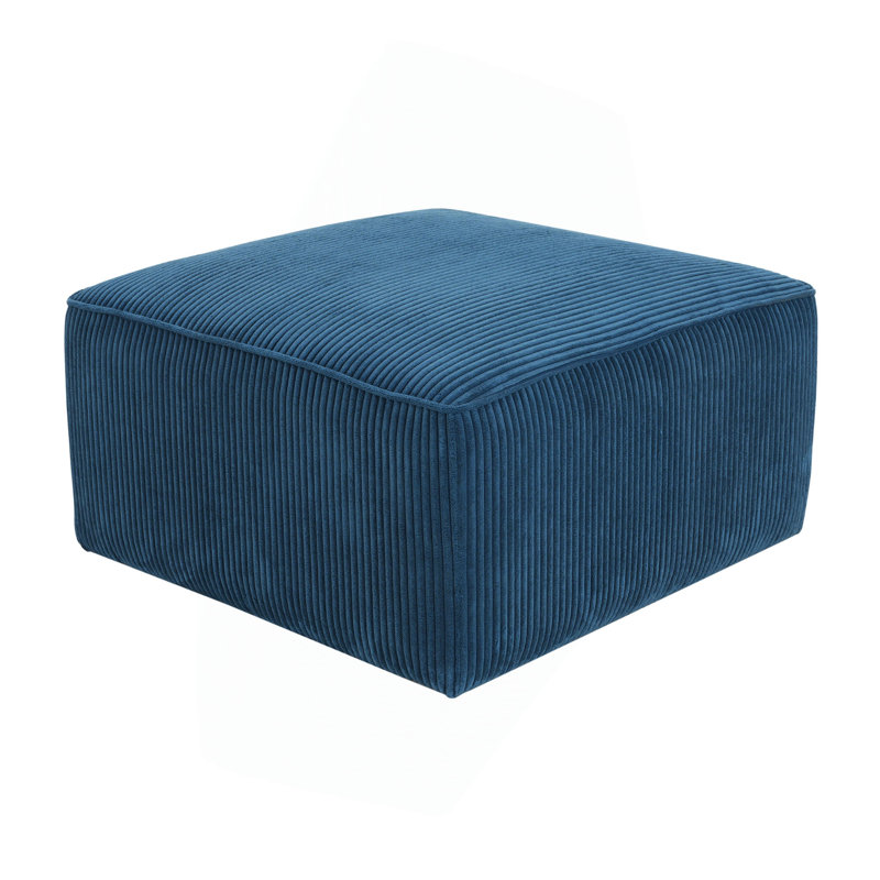Repose-pieds carré moderne et confortable (SEULEMENT OTTOMAN), Marine