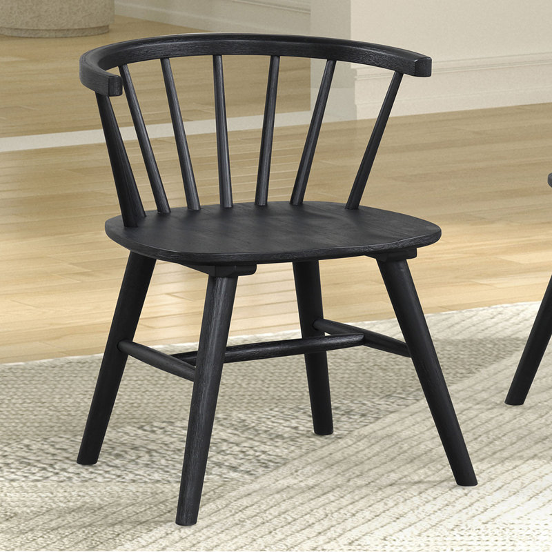 Chaise d'appoint Mid-Century moderne l 22 po (2 / RTC), noir