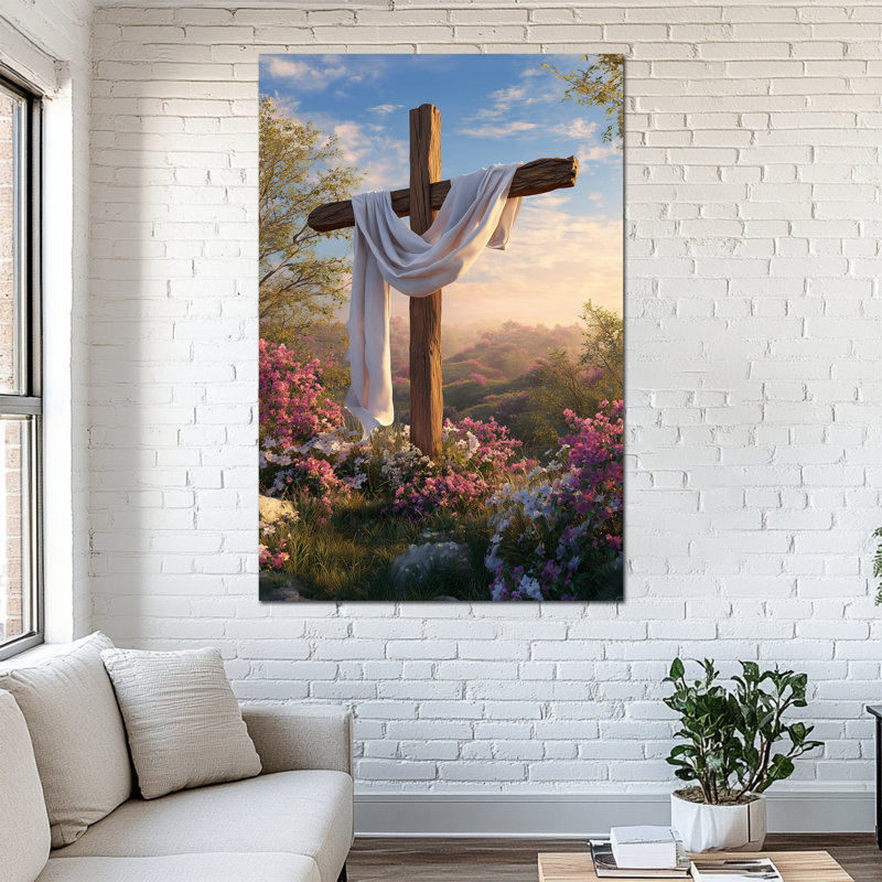  Grande œuvre d'art sur toile Christian, H 32 po x l 48 po