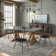 Durga Rustic Pine Frame Concrete Veneer Top Dining Table And Windsor Chairs Set - Full Concrete Veneer Top Table And 4 Chairs