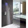 LED Soft Rain Shower Faucet System with Diverter,Single Handle Shower Faucet System with Handshower