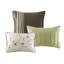 Ensemble de literie brodé vert, polyester, style transitionnel pour la maison
