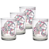Frank Lloyd Wright Hoffman Rug 14-Ounce DOF Double Old Fashioned Glass Set of 4