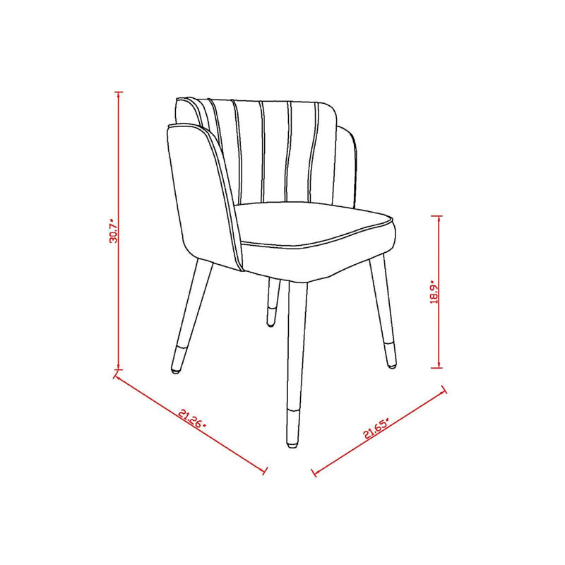 Chaise d'appoint Bacourt, Bleu