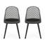 Fauteuil moderne d'extérieur Lily en polypropylène noir avec matériau et base, 33,63 po Hauteur, poids de 9,53 lb à l'extérieur - caractéristique de conception élégante, hauteur-1002547147