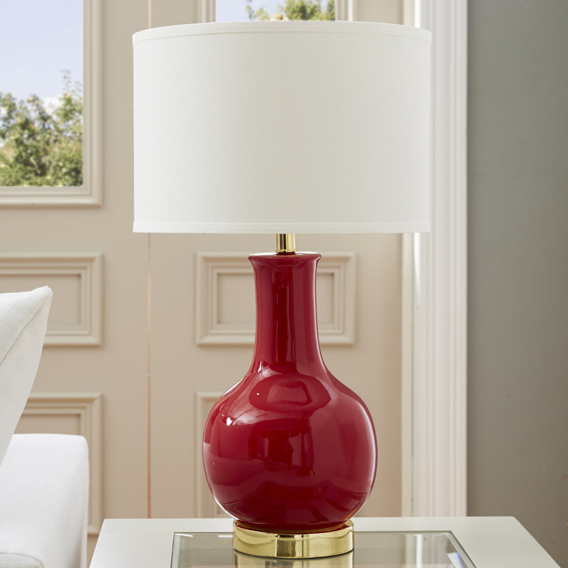 Lampe de table 27,5 po SantaAna, Rouge