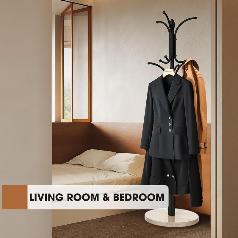 Haralds Freestanding 12 - Hook Coat Rack