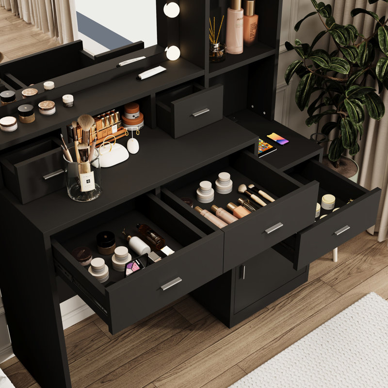 10 - Coiffeuse pour meuble-lavabo et verre moderne