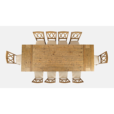 Maxine 10-Person Extendable Solid Wood Dining Set