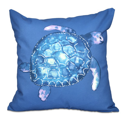 Housse et insert de coussin carré imprimé tortue de mer