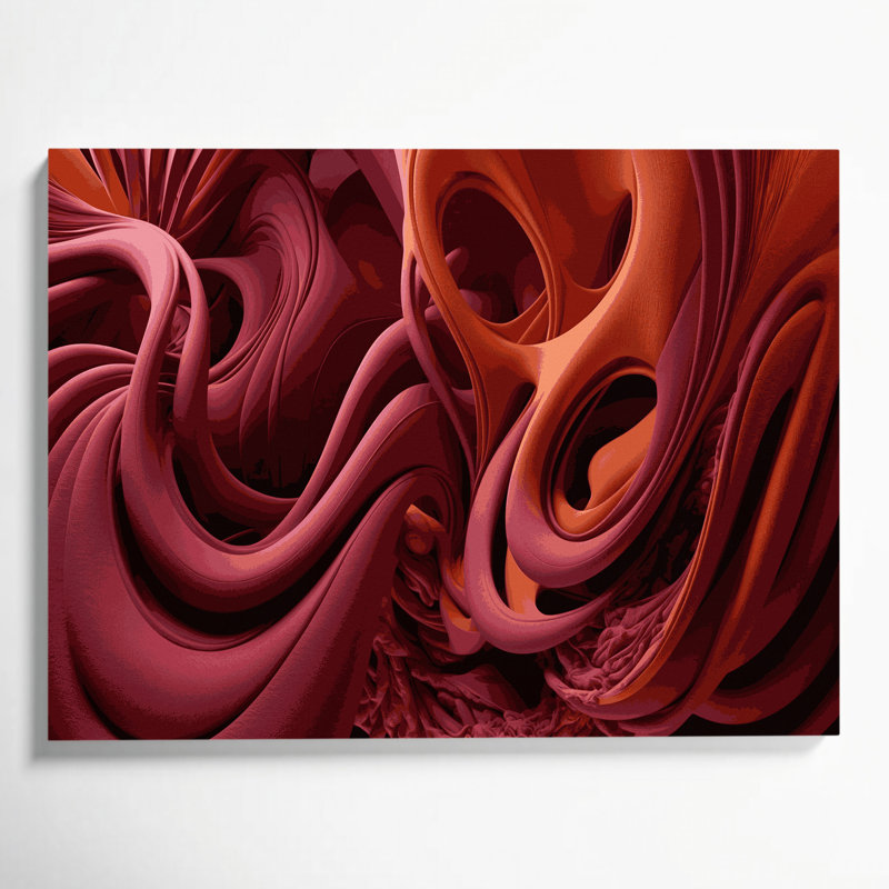 Art mural sur toile Biomorphic Abstraction 85, H 20 po x l 24 po