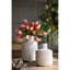 Vase Cheri - blanc brillant, or 8 po