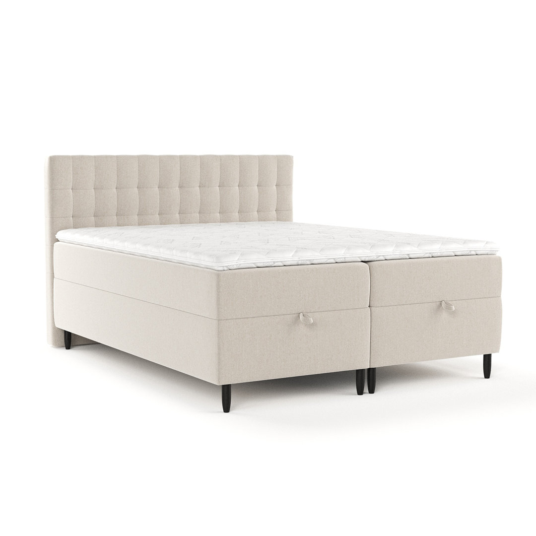 Boxspringbett Milo mit Stauraum und Matratze