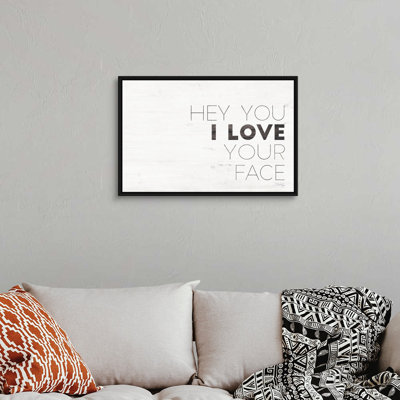 «Hey you» par Marla Rae - Art textuel sur toile