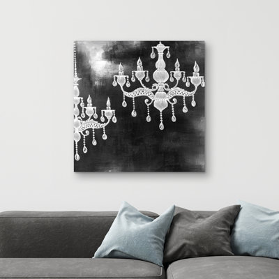 chandeliers - 32"x32" art on canvas