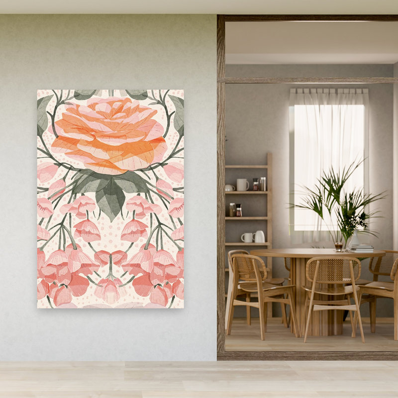 Cascade de roses roses délicates roses et roses, 60" H x 40" W