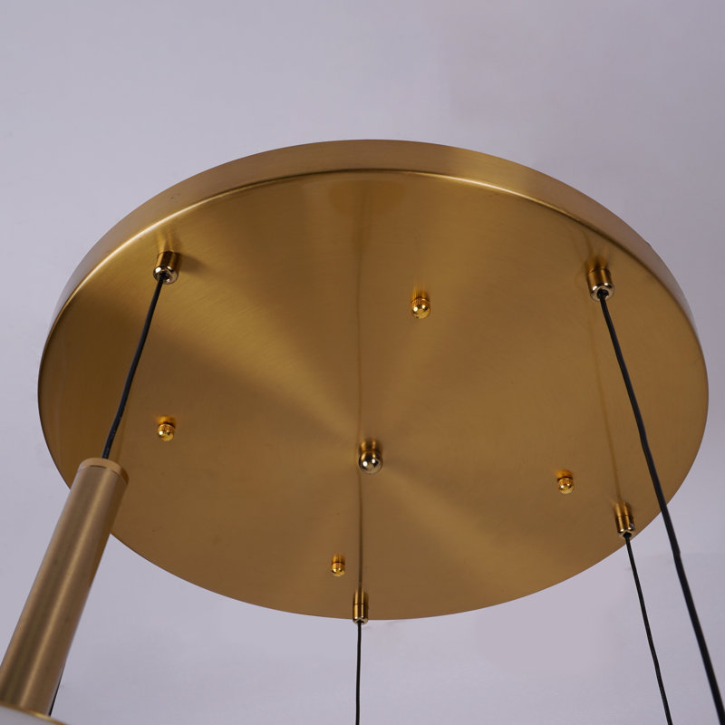 5-light Bubble Chandelier Brushed Brass Chandelier