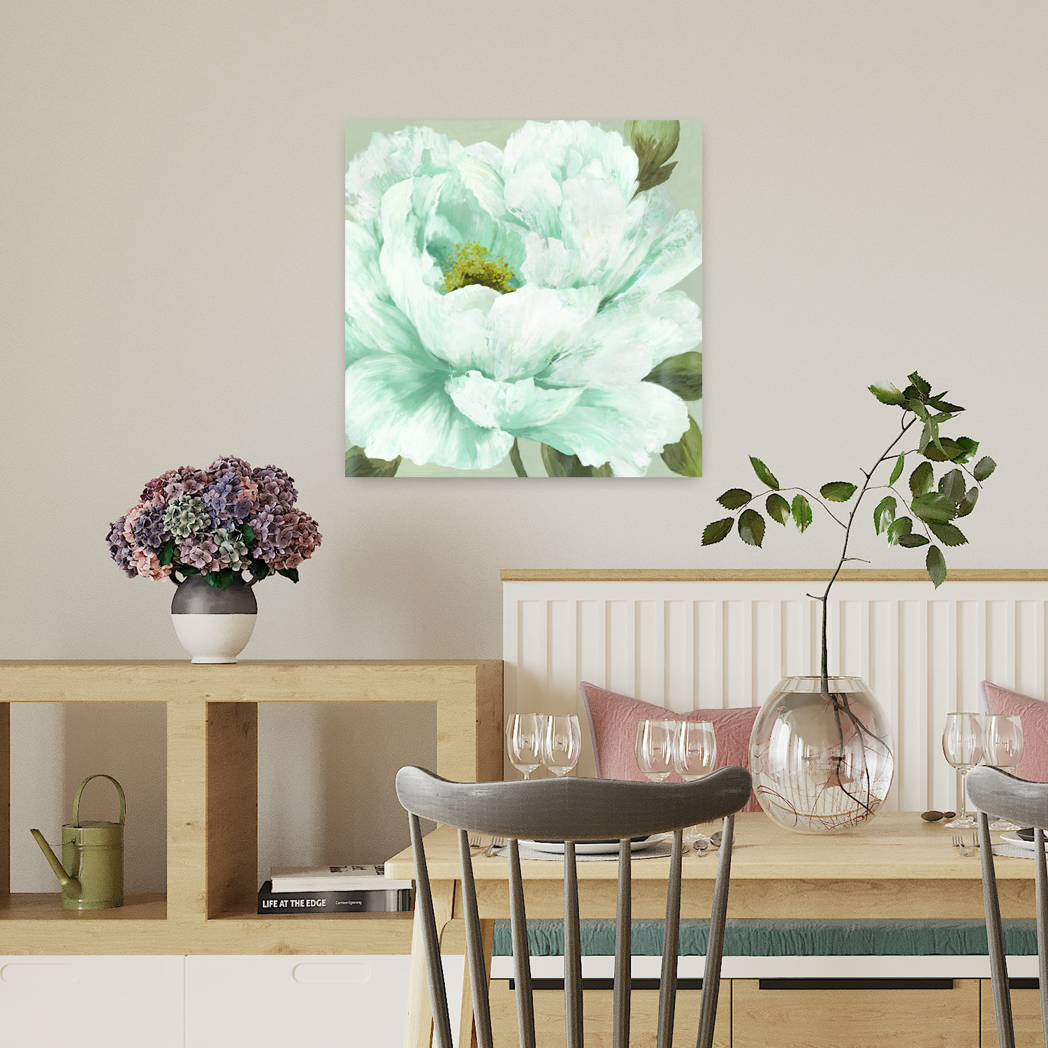 Red Barrel Studio® White Bud I Delicate Contemporary Peony Flower ...
