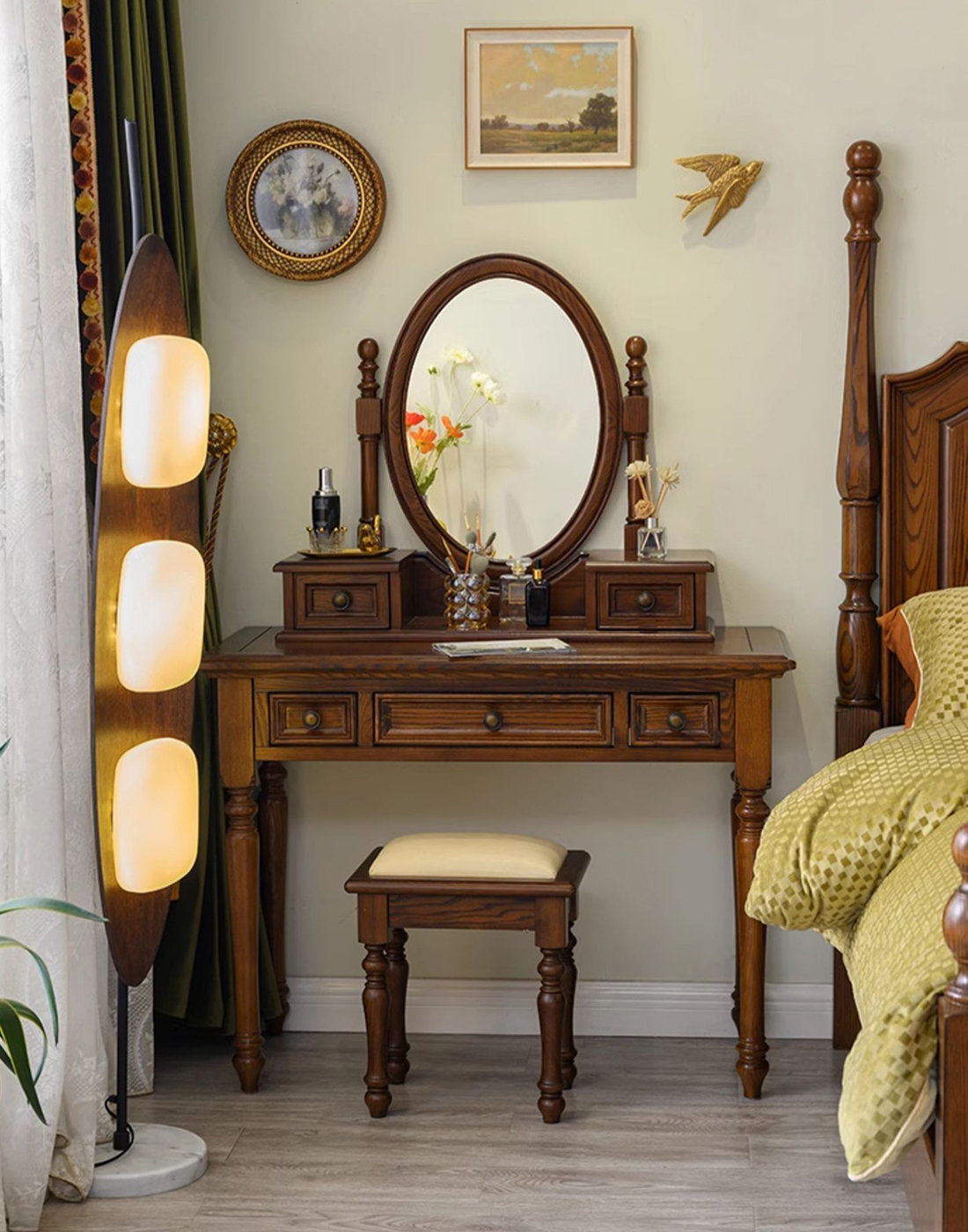 Canora Grey Vintage Solid Wood Vanity | Wayfair