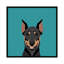 Doberman pinscher, impression sur toile tendue-19741743-74739311-74739312
