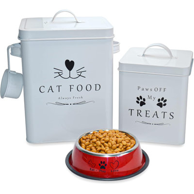 Cat Food and Treats Containers Pet Food Bowl  Scoop