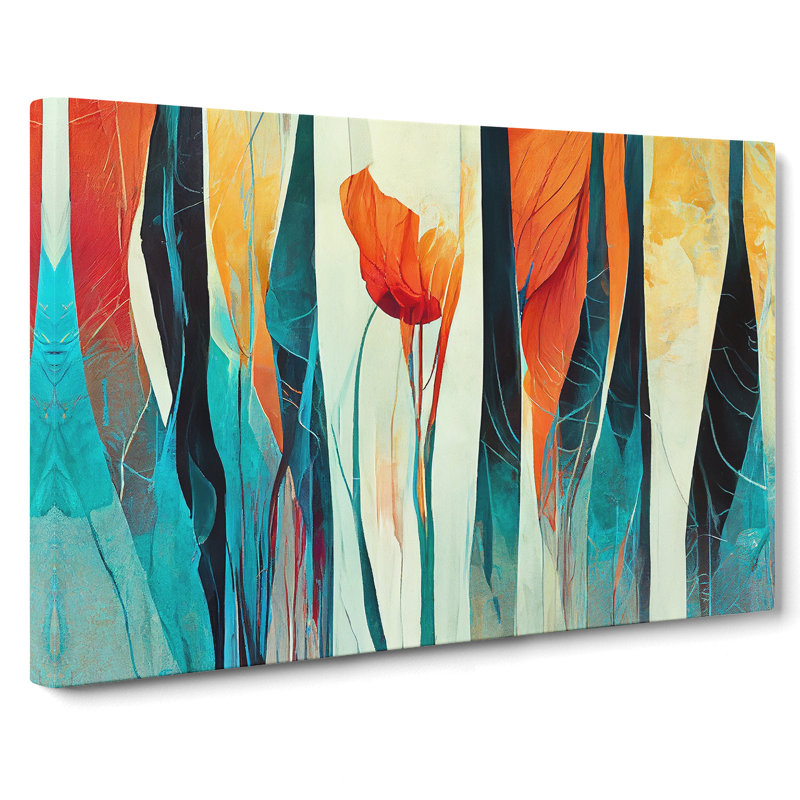 Floral Abstract Vol.3 - Wrapped Canvas, 35cm H x 50cm W x 3cm D