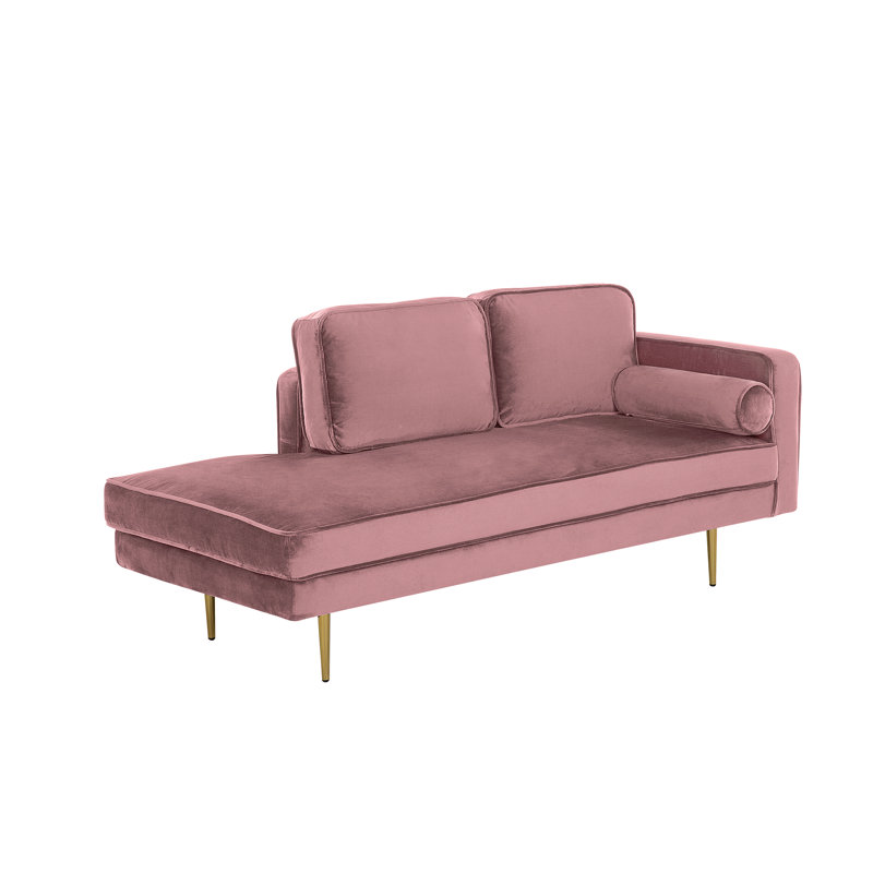 Kitchen Velvet Chaise Lounge, Right