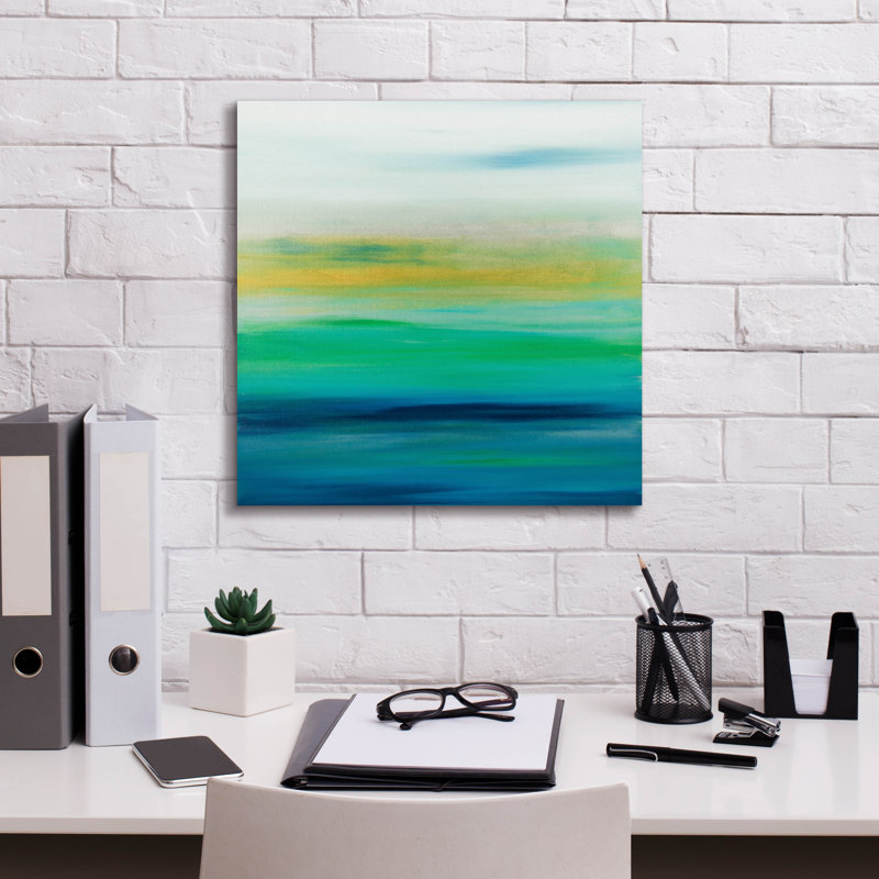 «Sunset 49» par Hilary Winfield, art mural sur toile, 37 po x 37 po, H 18 po x l 18 po x P 0,75 po
