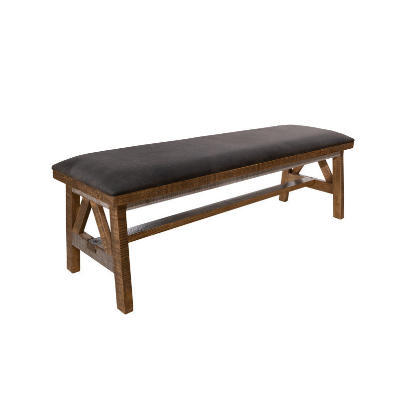 Loft Brown Polyester Upholstered Bench