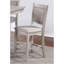 Table de salle à manger à hauteur de comptoir 5 pièces, ensemble de table carrée avec tablettes et coussins de style moderne gris rustique