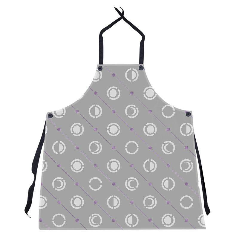 Tablier classique en phases de lune, Gris / noir / violet