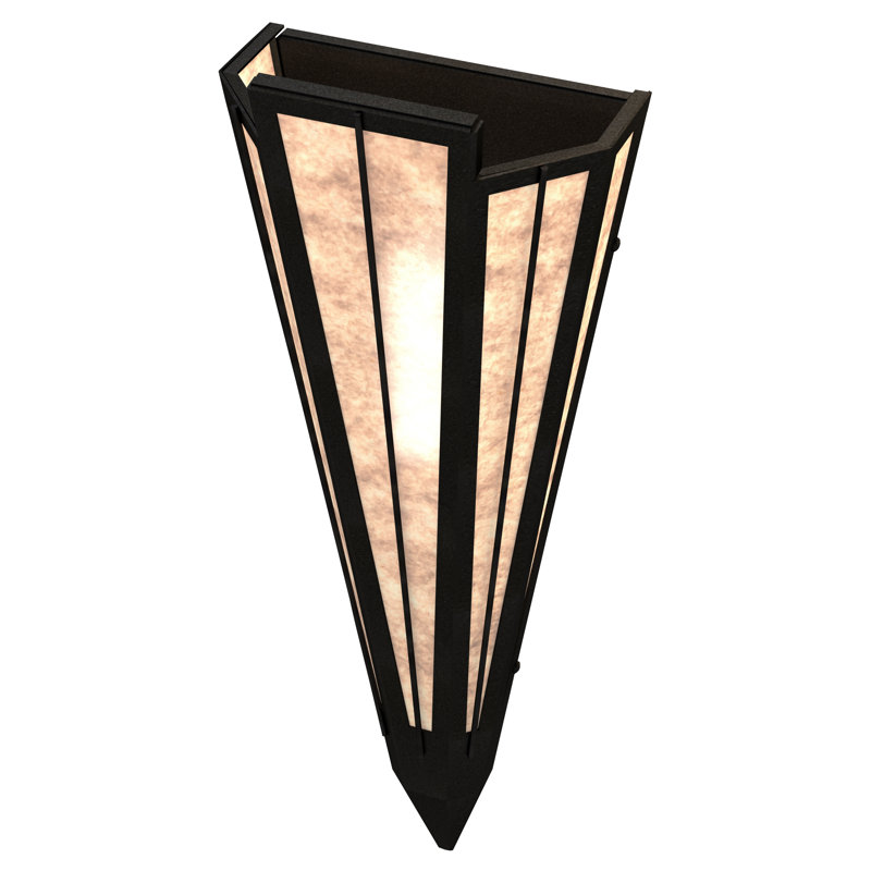 Brum 1 - Light Flush Mounted Sconce, Textured Black