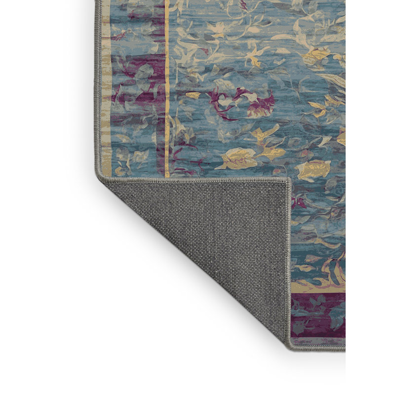 Tapis gris soyeux et moelleux, Carré 5 pi