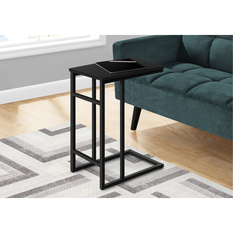 Accent Table, End Table, Metal Frame Side Table, Indoor End Table For Living Space, Black