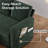 105" Pull Out Sofa Bed Sectional Sleeper Sofa With Storage,Pullout Modular Sectional Couches For Living Room, U Shaped Convertible Couch Bed For Apartment-497050200