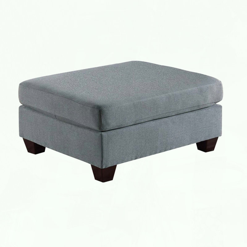 Repose-pieds moderne avec coussin moelleux et pieds en bois Modern