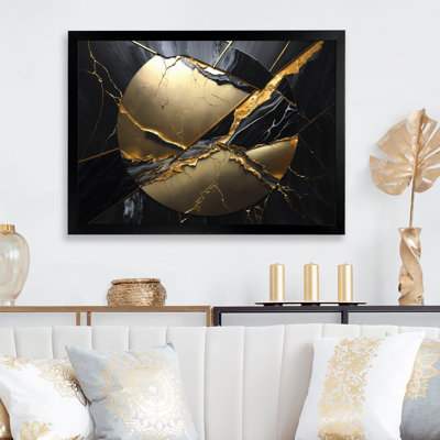 Abstract Geode Gold III - Print on Canvas