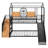 Allegonde Kids Twin Over Twin Bunk Bed-701799311