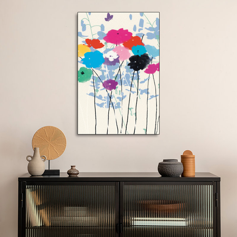 "Stepreix", reproduction d'art sur toile - prairie multicolore, 2015 par Jenny Frean