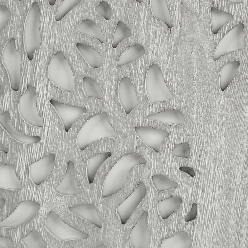 Cut Tree Wall Art - Natural Fir Wood And Grey Hue Designed Decor Tone