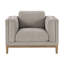 Détails par Becki Owens, chaise en tissu Renee avec base en bois, gris